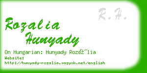 rozalia hunyady business card